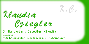 klaudia cziegler business card